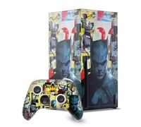 Head Case Designs Licenza Ufficiale Batman DC Comics Collage Strappato Loghi E Fumetti Pacchetto Console Da Gioco Wrap E Pelle Per Controller Compatibile con Xbox Series X