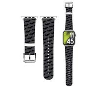 Head Case Designs Licenza Ufficiale Batman DC Comics Graffiti Logos Cinturino Per Orologio In Vera Pelle Compatibile con Apple Watch 42/44/45/49mm