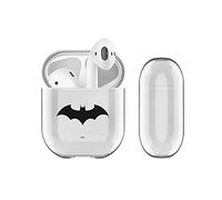Head Case Designs Licenza Ufficiale Batman DC Comics Hush Logos Trasparente Dura Cristallina Compatibile con Apple AirPods 1 1st Gen / 2 2nd Gen Charging Case