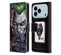 Head Case Designs Licenza Ufficiale Batman DC Comics Il Criminale Three Jokers Custodia Portafoglio in Pelle Compatibile con Apple iPhone 17 PRO