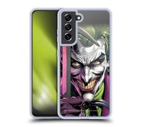 Head Case Designs Licenza Ufficiale Batman DC Comics Il Pagliaccio Three Jokers Custodia in Gel [Protezione di Grado Militare] Compatibile con Samsung Galaxy S21 Fe 5G E Compatibile con MagSafe