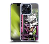 Head Case Designs Licenza Ufficiale Batman DC Comics Il Pagliaccio Three Jokers Custodia in Gel [Protezione di Grado Militare] Compatibile con Apple iPhone 15 PRO E Compatibile con MagSafe