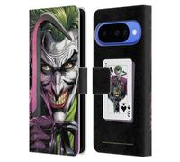 Head Case Designs Licenza Ufficiale Batman DC Comics Il pagliaccio Three Jokers Custodia Portafoglio in Pelle Compatibile con Google Pixel 10