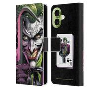 Head Case Designs Licenza Ufficiale Batman DC Comics Il Pagliaccio Three Jokers Custodia Portafoglio in Pelle Compatibile con Apple iPhone 17