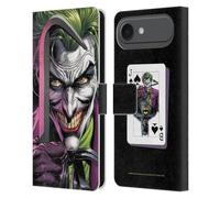 Head Case Designs Licenza Ufficiale Batman DC Comics Il Pagliaccio Three Jokers Custodia Portafoglio in Pelle Compatibile con Apple iPhone 17 Air