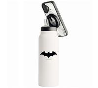 Head Case Designs Licenza Ufficiale Batman DC Comics Logo Arte Dei Personaggi Bianco Borraccia termica in acciaio inossidabile con supporto magnetico per telefono compatibile con gli accessori MagSafe