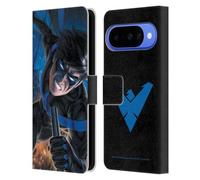 Head Case Designs Licenza Ufficiale Batman DC Comics Logo Blu Vestito #60 2019 Nightwing Custodia Portafoglio in Pelle Compatibile con Google Pixel 10