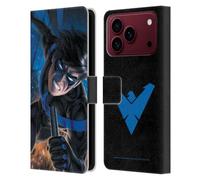 Head Case Designs Licenza Ufficiale Batman DC Comics Logo Blu Vestito #60 2019 Nightwing Custodia Portafoglio in Pelle Compatibile con Apple iPhone 18 Pro Max