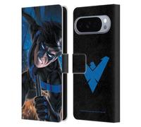 Head Case Designs Licenza Ufficiale Batman DC Comics Logo Blu Vestito #60 2019 Nightwing Custodia Portafoglio in Pelle Compatibile con Google Pixel 10 Pro XL