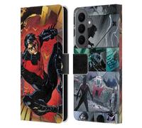 Head Case Designs Licenza Ufficiale Batman DC Comics Logo Rosso Vestito #1 2011 Nightwing Custodia Portafoglio in Pelle Compatibile con Samsung Galaxy S26 Plus