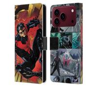 Head Case Designs Licenza Ufficiale Batman DC Comics Logo Rosso Vestito #1 2011 Nightwing Custodia Portafoglio in Pelle Compatibile con Apple iPhone 18 Pro Max