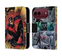 Head Case Designs Licenza Ufficiale Batman DC Comics Logo Rosso Vestito #1 2011 Nightwing Custodia Portafoglio in Pelle Compatibile con Apple iPhone Duo