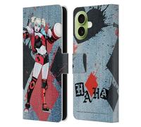 Head Case Designs Licenza Ufficiale Batman DC Comics Martello in Legno Harley Quinn Grafiche Custodia Portafoglio in Pelle Compatibile con Apple iPhone 17