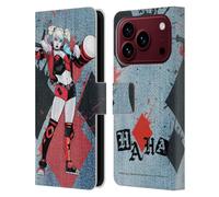 Head Case Designs Licenza Ufficiale Batman DC Comics Martello in Legno Harley Quinn Grafiche Custodia Portafoglio in Pelle Compatibile con Apple iPhone 18 Pro