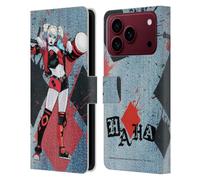 Head Case Designs Licenza Ufficiale Batman DC Comics Martello in Legno Harley Quinn Grafiche Custodia Portafoglio in Pelle Compatibile con Apple iPhone 18 Pro Max