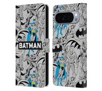 Head Case Designs Licenza Ufficiale Batman DC Comics Modelli Moda Vintage Custodia Portafoglio in Pelle Compatibile con Google Pixel 10 Pro XL