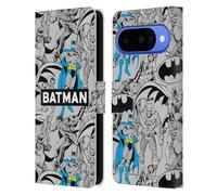 Head Case Designs Licenza Ufficiale Batman DC Comics Modelli Moda Vintage Custodia Portafoglio in Pelle Compatibile con Google Pixel 10