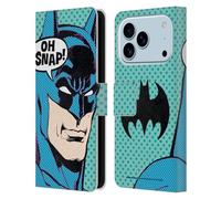 Head Case Designs Licenza Ufficiale Batman DC Comics Pop Art Moda Vintage Custodia Portafoglio in Pelle Compatibile con Apple iPhone 17 PRO