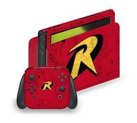 Head Case Designs Licenza Ufficiale Batman DC Comics Robin Loghi E Fumetti Vinile Sticker Gaming Pelle Adesivo Compatibile con Nintendo Switch OLED Bundle