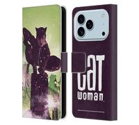 Head Case Designs Licenza Ufficiale Batman DC Comics Una Festa di 75 Anni Catwoman Custodia Portafoglio in Pelle Compatibile con Apple iPhone 17 PRO