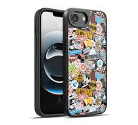 Head Case Designs Licenza Ufficiale Batman V Superman: Dawn of Justice Sticker Collage Grafica Cover in Gel Rinforzata [Protezione di Grado Militare] Compatibile con Apple iPhone 16e / iPhone 17e