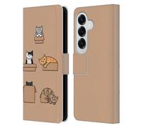 Head Case Designs Licenza Ufficiale Beth Wilson Boxes Gatti Doodle 2 Custodia Portafoglio in Pelle Compatibile con Samsung Galaxy S26