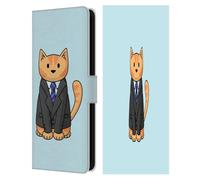 Head Case Designs Licenza Ufficiale Beth Wilson Vestito D'Affari Gatti Doodle 2 Custodia Portafoglio in Pelle Compatibile con Samsung Galaxy S25 FE