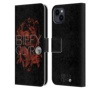 Head Case Designs Licenza Ufficiale Biffy Clyro Rosso Grafica Custodia Portafoglio in Pelle Compatibile con Apple iPhone 15 Plus