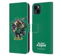 Head Case Designs Licenza Ufficiale Black Adam Cyclone Grafica Custodia Portafoglio in Pelle Compatibile con Apple iPhone 15 Plus