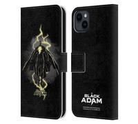 Head Case Designs Licenza Ufficiale Black Adam Lightning Grafica Custodia Portafoglio in Pelle Compatibile con Apple iPhone 15 Plus