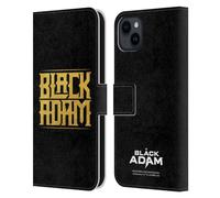 Head Case Designs Licenza Ufficiale Black Adam Logotipo Grafica Custodia Portafoglio in Pelle Compatibile con Apple iPhone 15 Plus