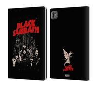 Head Case Designs Licenza Ufficiale Black Sabbath Logo Rosso Arte Chiave Custodia Portafoglio in Pelle Compatibile con Apple iPad PRO 11 M4 2024