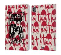 Head Case Designs Licenza Ufficiale Black Sabbath Skull Cross World Tour Arte Chiave Custodia Portafoglio in Pelle Compatibile con Apple iPad PRO 11 M4 2024