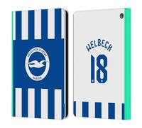 Head Case Designs Licenza Ufficiale Brighton & Hove Albion F.C Danny Welbeck 2025/26 Giocatori Home Kit Custodia Portafoglio in Pelle Compatibile con Fire HD 8/Fire HD 8 Plus 2020