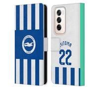 Head Case Designs Licenza Ufficiale Brighton & Hove Albion F.C Kaoru Mitoma 2025/26 Giocatori Home Kit Custodia Portafoglio in Pelle Compatibile con Oppo Reno12 5G