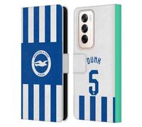 Head Case Designs Licenza Ufficiale Brighton & Hove Albion F.C Lewis Dunk 2025/26 Giocatori Home Kit Custodia Portafoglio in Pelle Compatibile con Oppo Reno12 5G