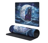 Head Case Designs Licenza Ufficiale Brigid Ashwood La Gatta Nera Collezione d'Arte 9.84 x 11.81 x 0.12 Inches (250 x 300 mm) - S Tappetino per Mouse E Scrivania da Ufficio per Giochi Tastiera PC