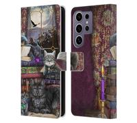 Head Case Designs Licenza Ufficiale Brigid Ashwood Tempo di Storie di Gatti E Libri Gatti Custodia Portafoglio in Pelle Compatibile con Samsung Galaxy S25 Ultra