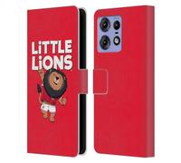 Head Case Designs Licenza Ufficiale British And Irish Lions Leoni Piccoli Stemma Custodia Portafoglio in Pelle Compatibile con Motorola Edge 50 PRO