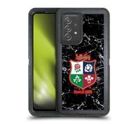 Head Case Designs Licenza Ufficiale British And Irish Lions Marmo Stemma Custodia Antiurto Ultra Blindata Compatibile con Galaxy A52 / A52s / 5G (2021)