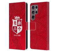 Head Case Designs Licenza Ufficiale British And Irish Lions Motivi Stemma Custodia Portafoglio in Pelle Compatibile con Samsung Galaxy S24 Ultra 5G