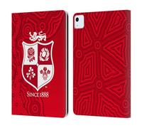 Head Case Designs Licenza Ufficiale British And Irish Lions Motivi Stemma Custodia Portafoglio in Pelle Compatibile con Apple iPad Air 11 2020/2022/2024/2025
