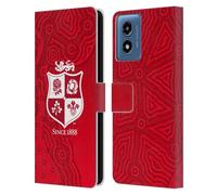 Head Case Designs Licenza Ufficiale British And Irish Lions Motivi Stemma Custodia Portafoglio in Pelle Compatibile con Motorola Moto G Play (2024)