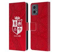 Head Case Designs Licenza Ufficiale British And Irish Lions Motivi Stemma Custodia Portafoglio in Pelle Compatibile con Motorola Moto G (2023)