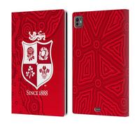 Head Case Designs Licenza Ufficiale British And Irish Lions Motivi Stemma Custodia Portafoglio in Pelle Compatibile con Apple iPad PRO 11 M4 2024