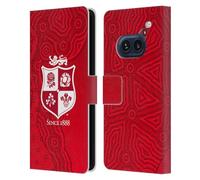 Head Case Designs Licenza Ufficiale British And Irish Lions Motivi Stemma Custodia Portafoglio in Pelle Compatibile con Nothing Phone (2a)