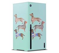 Head Case Designs Licenza Ufficiale Cat Coquillette Dachshunds Mix Arte Console Da Gioco Wrap Compatibile con Xbox Series X