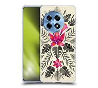 Head Case Designs Licenza Ufficiale Cat Coquillette Grigio rosa simmetria tropicale Natura Custodia Cover in Morbido Gel Compatibile con OnePlus Ace 3 5G