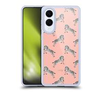 Head Case Designs Licenza Ufficiale Cat Coquillette Schema Zebra Leap Fauna Tropicale Custodia in Gel [Protezione di Grado Militare] Compatibile con Samsung Galaxy S25 Edge
