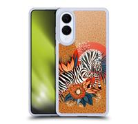 Head Case Designs Licenza Ufficiale Cat Coquillette Zebra Leap Fauna Tropicale Custodia in Gel [Protezione di Grado Militare] Compatibile con Samsung Galaxy S25 Edge